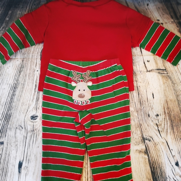 Christmas 2pc Set; Raindeer Holding a Candy Cane - Picture 7 of 9